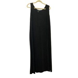 SOCIAL CIRCLES Woman's Black Sleeveless Maxi Dress Size 14W Stretch
